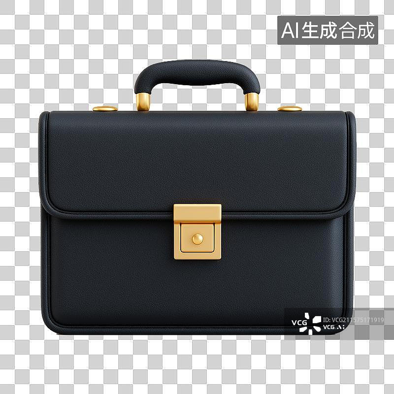 【AI数字艺术】3d黑色公文包图片素材