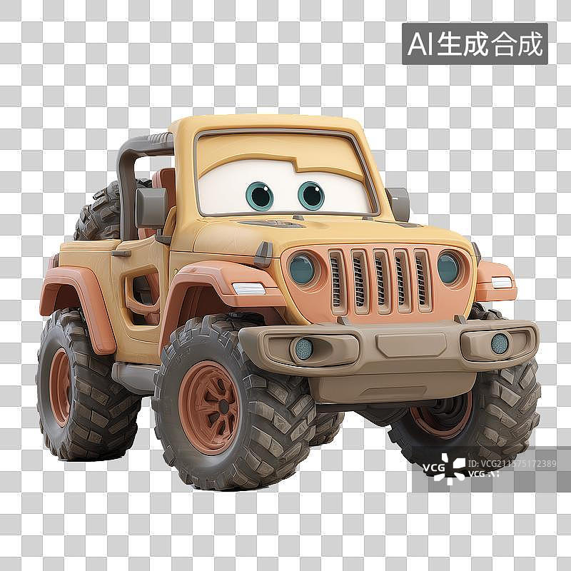【AI数字艺术】可爱的3d越野车图片素材