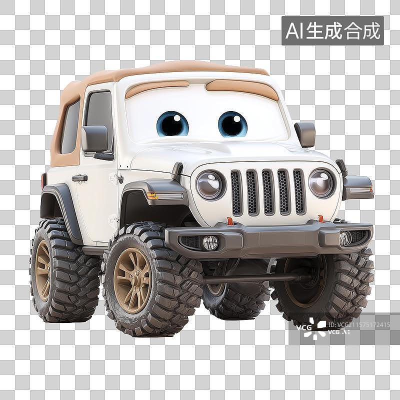 【AI数字艺术】可爱的3d越野车图片素材