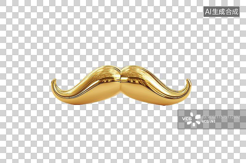 【AI数字艺术】金色的胡子图标图片素材