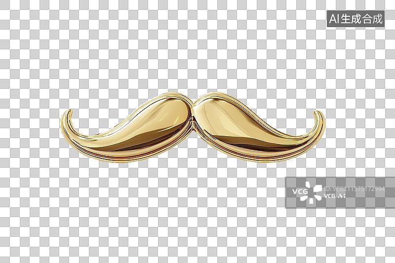 【AI数字艺术】金色的胡子图标图片素材