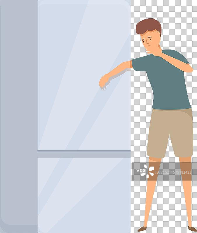 悲伤的年轻人在空荡荡的地方寻找食物图片素材