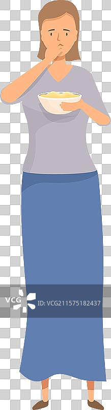 女人在吃完后感到恶心和不适图片素材