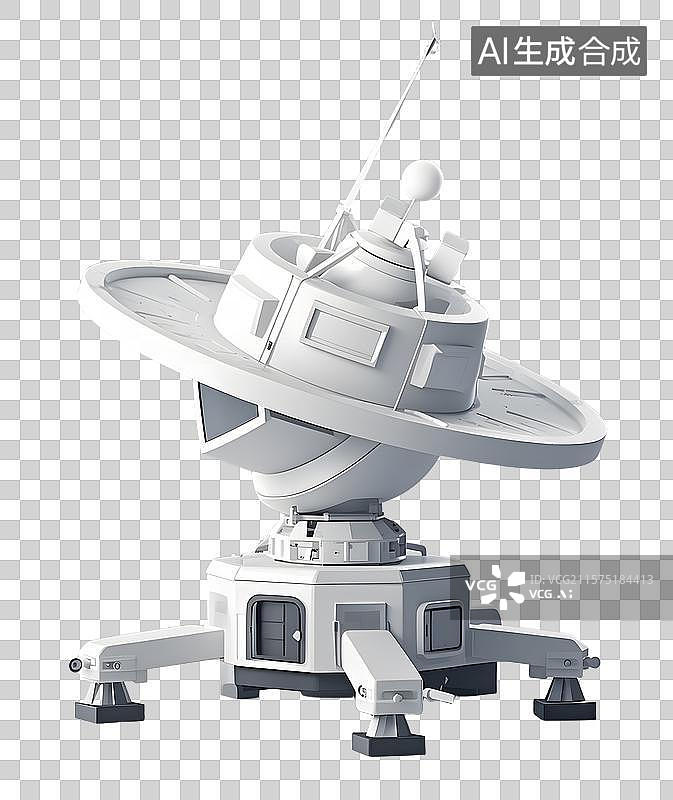 【AI数字艺术】3D渲染科学信号塔白模免抠元素图片素材