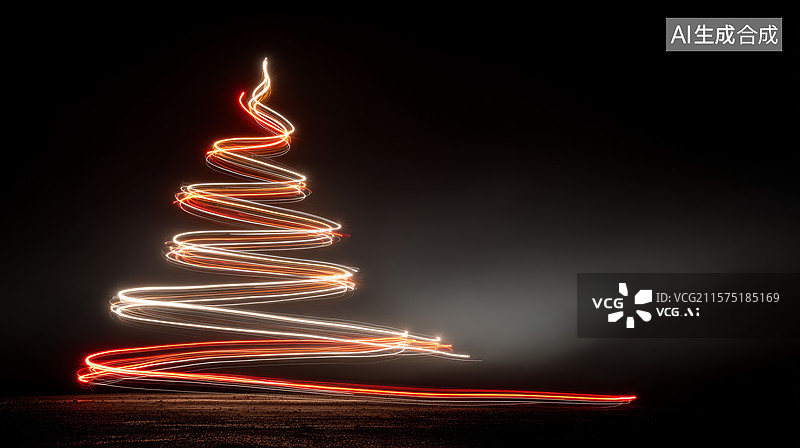 【AI数字艺术】动态圣诞树光绘图片素材