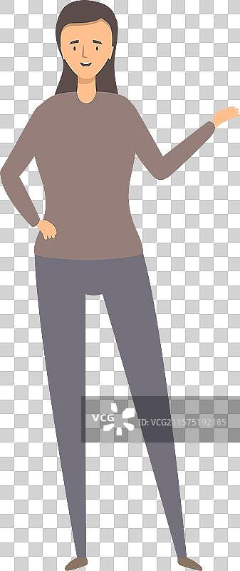 年轻女性在解释一些重要的事情图片素材