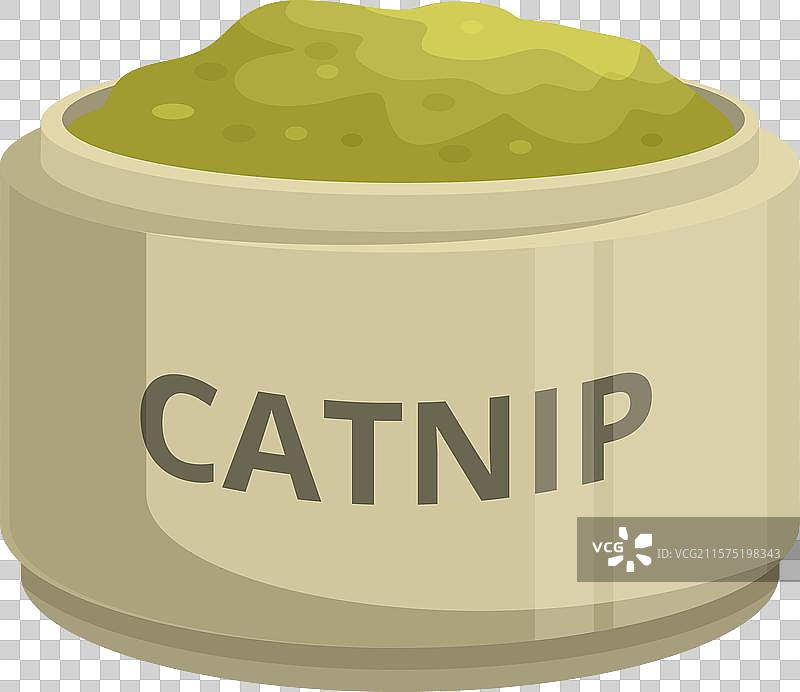 打开的圆形塑料容器，里面装满了猫薄荷图片素材