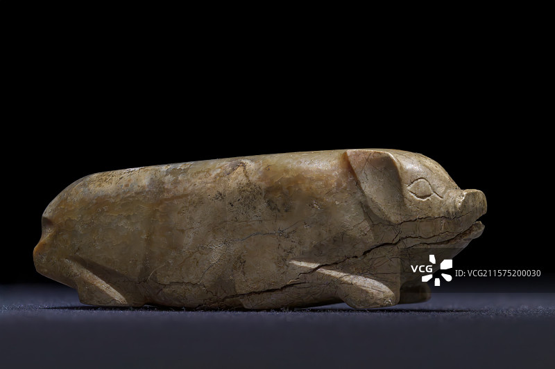 国家一级文物，玉猪握，西汉，徐州火山刘和墓，徐州博物馆藏图片素材