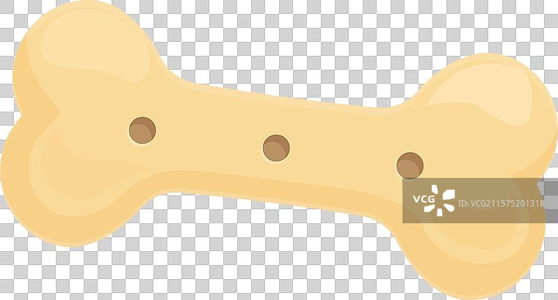 白色背景下的巨大骨头形状狗饼干图片素材