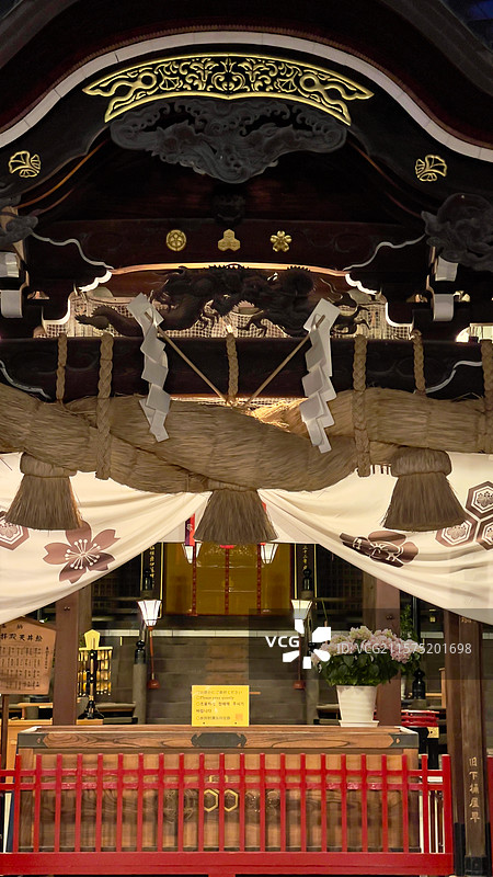 福冈栉田神社夜晚图片素材