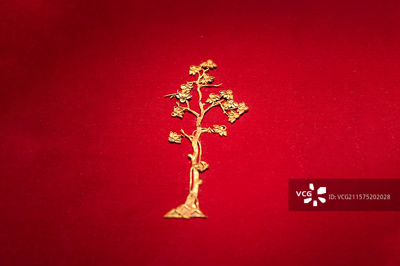 西安博物院藏唐代金树图片素材