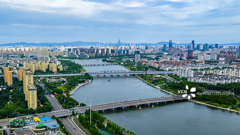 宁波姚江桥梁远眺大景图片素材