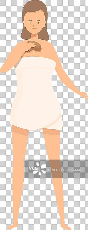 年轻女性在淋浴后涂抹身体磨砂膏图片素材