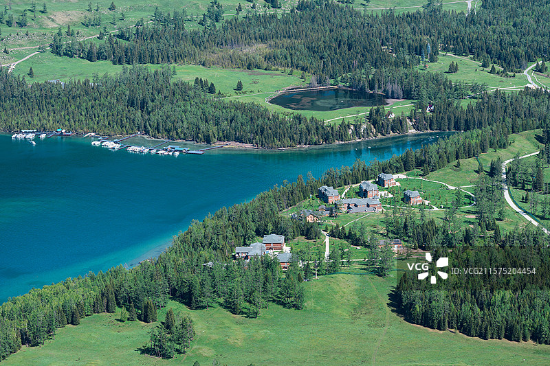 喀纳斯湖图片素材