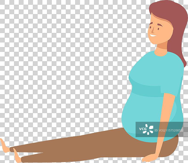 孕妇放松并享受怀孕的时光图片素材