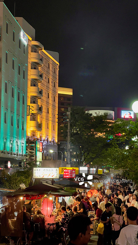 那珂川沿岸夜市小吃图片素材