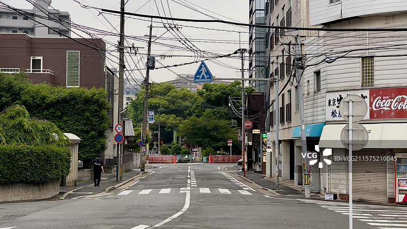 福冈城市街头道路图片素材