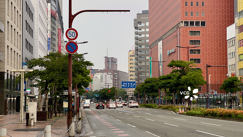 福冈城市街头道路图片素材