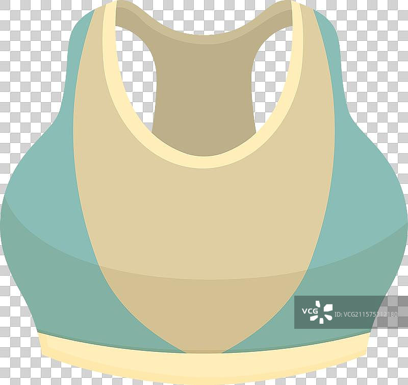 活力运动用的青绿色和米色运动胸罩图片素材