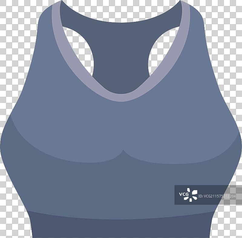 蓝色运动胸罩，适合高强度锻炼课程图片素材