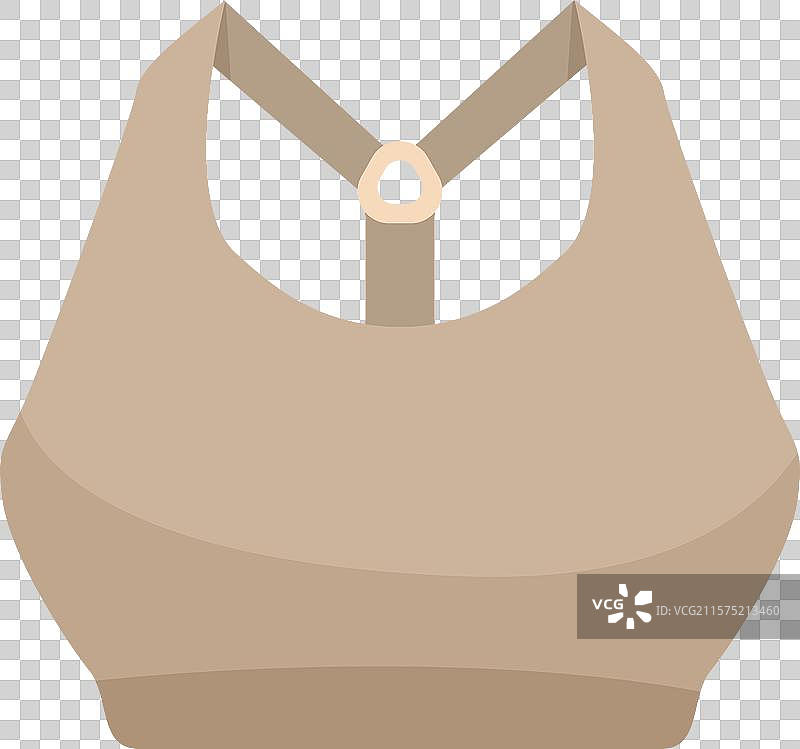 米色运动文胸，背部带扣设计图片素材