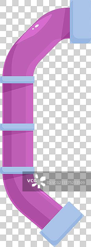 紫色管道弯头连接管道系统图片素材