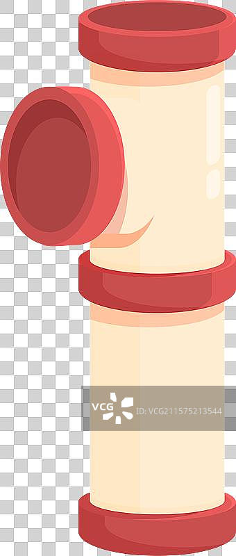 白色塑料管道系统元素用于水管道图片素材