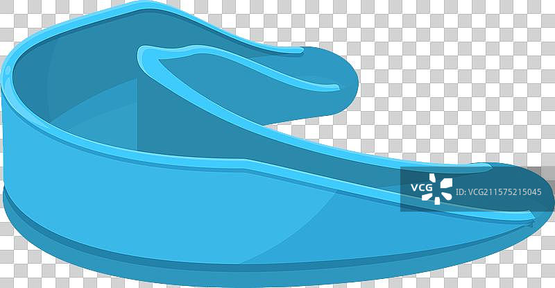 蓝色护齿器保护牙齿免受伤害图片素材