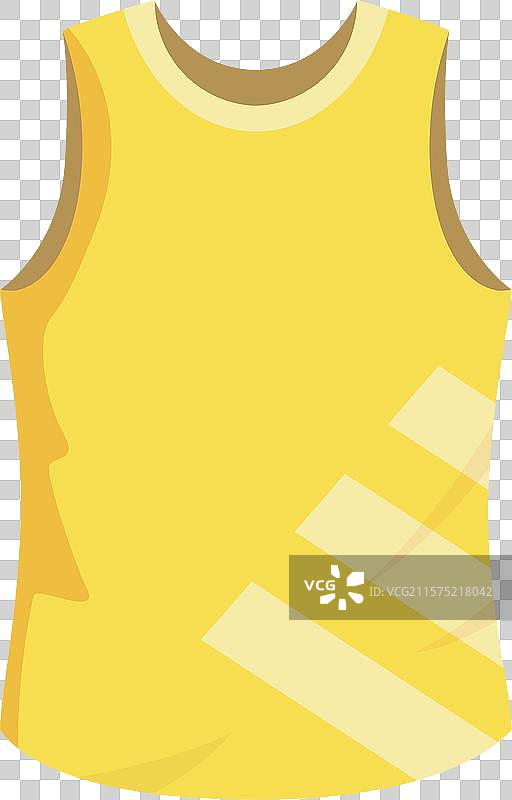 黄色条纹无袖衬衫图片素材