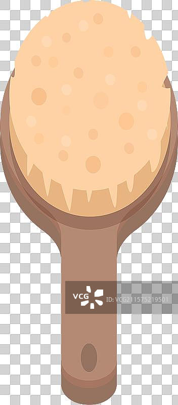 圆形干刷按摩刷放在木桌上图片素材