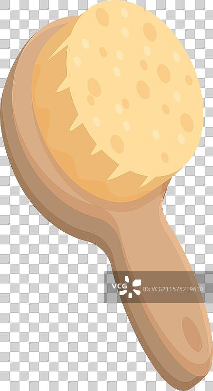 白色背景上的木质浴刷图片素材