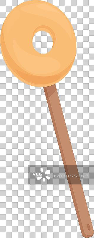 圆形糖霜甜甜圈被浸入木棍中图片素材