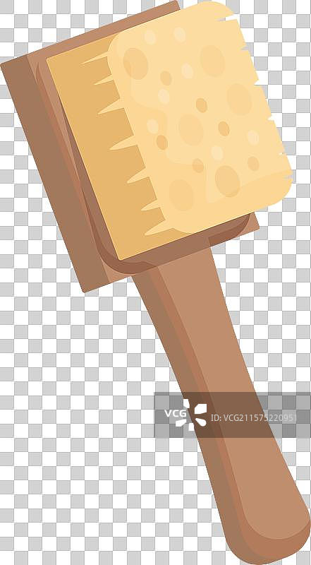 带把手的木质衣物刷用于清洁图片素材