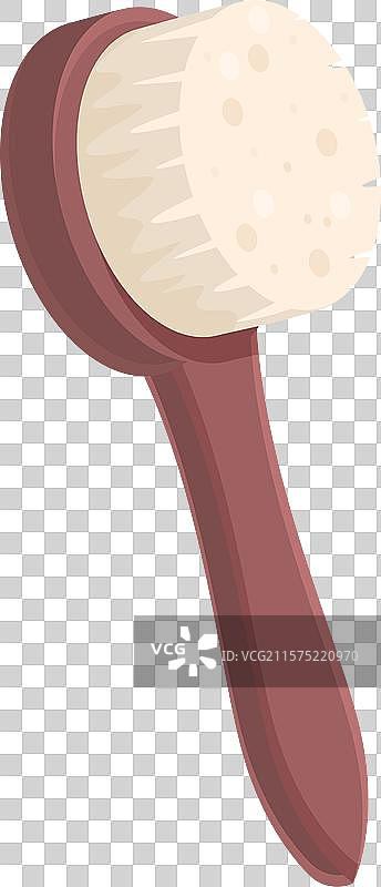 带木柄的干刷按摩身体刷，用于皮肤护理图片素材