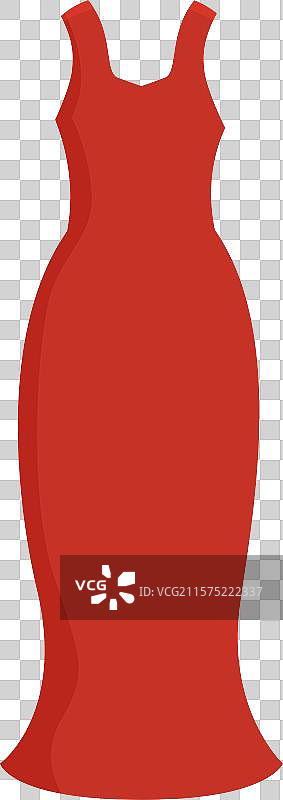 优雅飘逸的长红色礼服，适合特殊场合图片素材