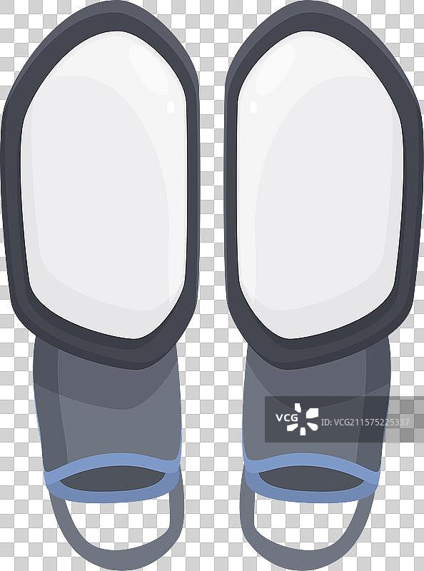 一对未来派金属护胫提供图片素材