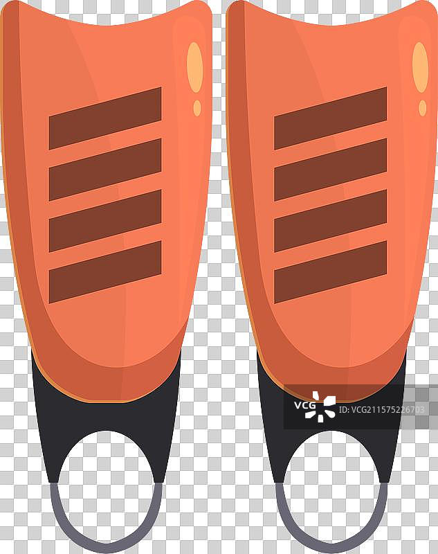 一双橙色潜水脚蹼用于探索图片素材