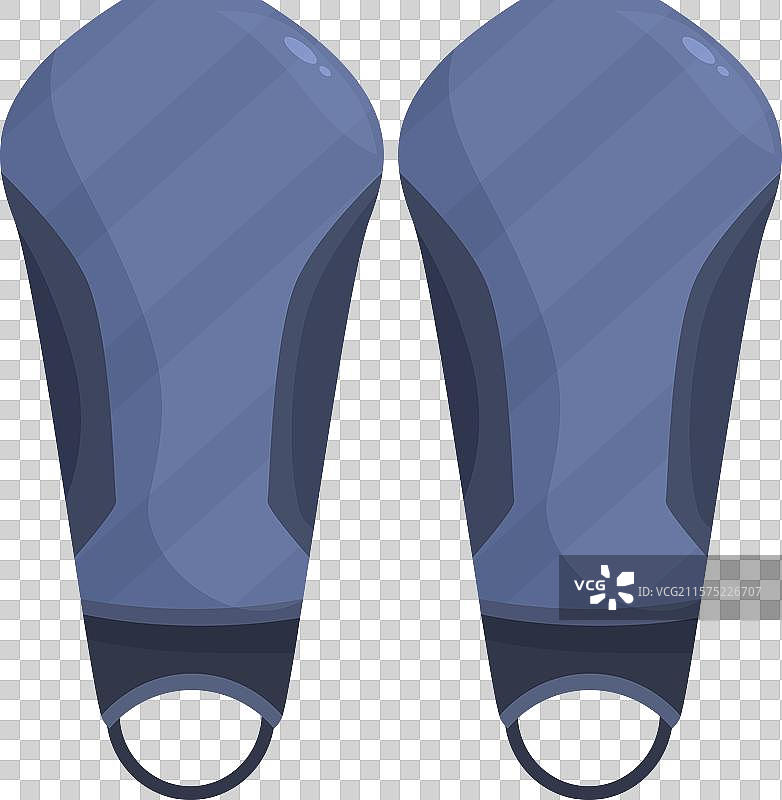 一对蓝色护腿板保护运动员的腿部图片素材