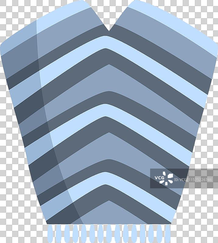 蓝色墨西哥斗篷，带有传统图案图片素材