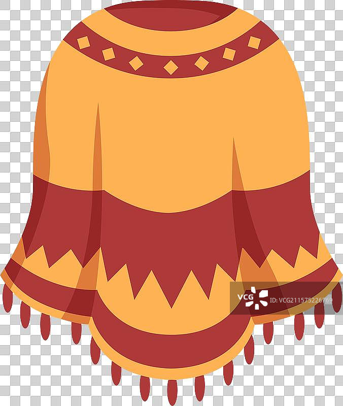 带有几何图案的传统墨西哥斗篷图片素材