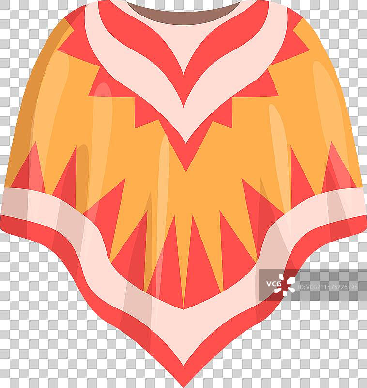 传统墨西哥披肩，色彩斑斓的图案图片素材