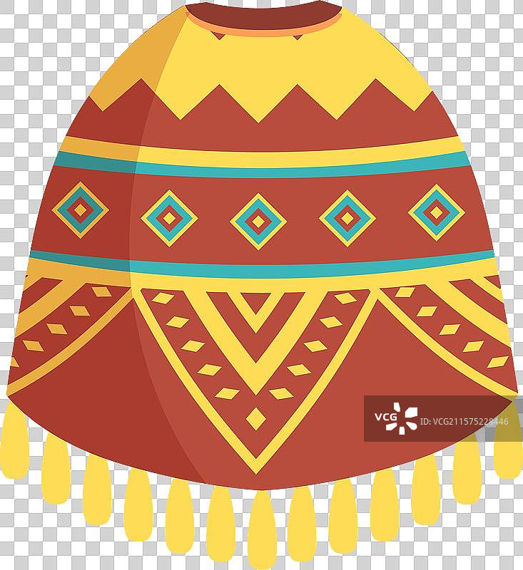 色彩斑斓的传统墨西哥图案斗篷图片素材