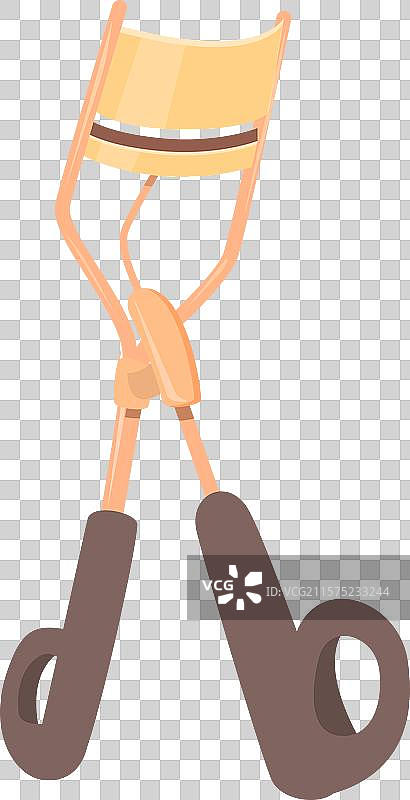 睫毛夹放置在白色背景上图片素材