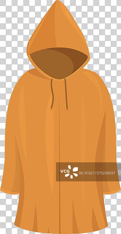 带帽子的黄色雨衣，适合雨天防护图片素材