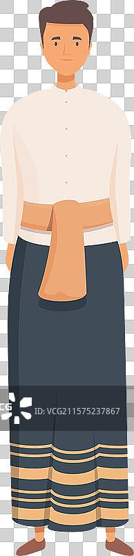 穿着传统民族服装的斯里兰卡男子图片素材