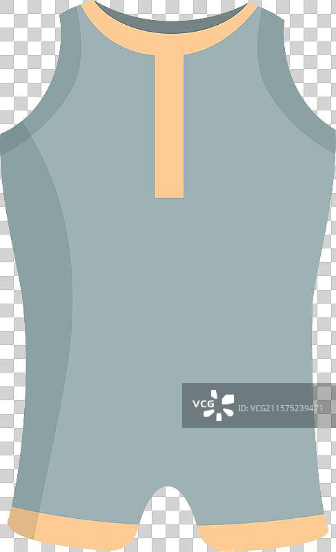 浅蓝色运动无袖衫搭配短裤图片素材