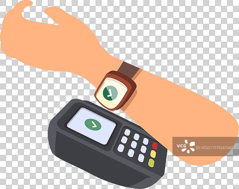 顾客使用非接触式支付图片素材