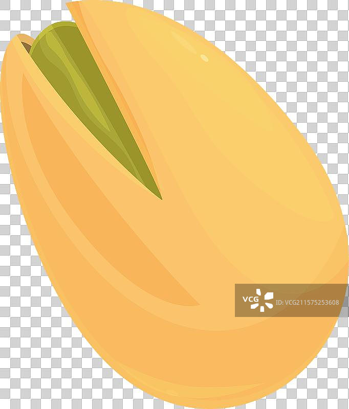 单颗开裂的开心果，露出绿色果仁图片素材