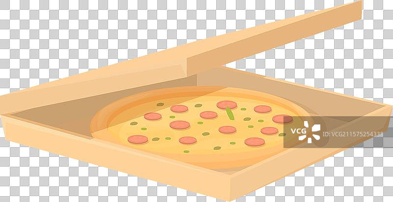 半开披萨盒，露出诱人的披萨图片素材