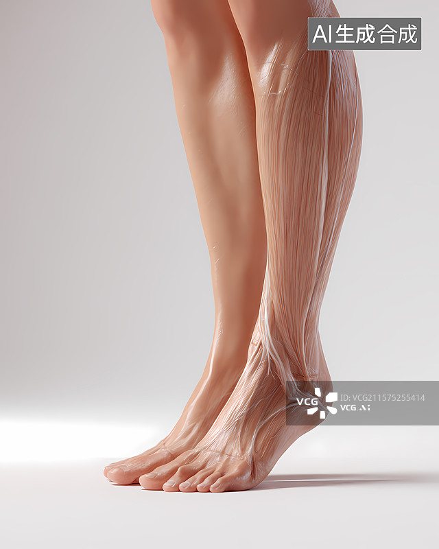 【AI数字艺术】人体腿部肌肉展示图片素材